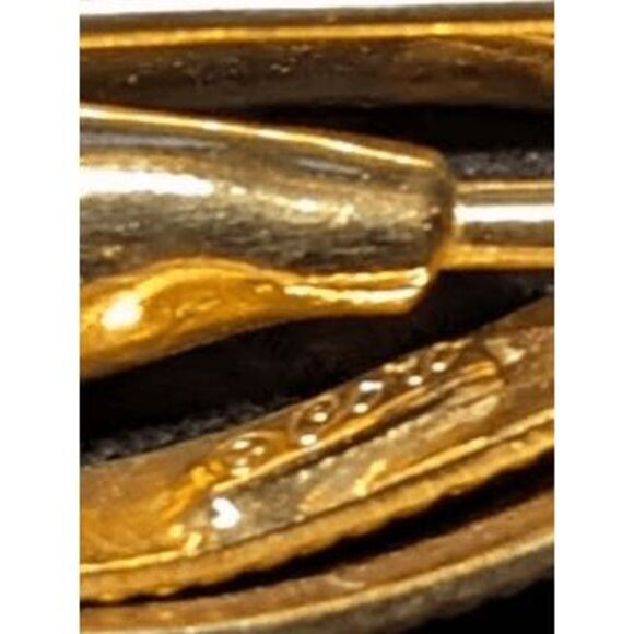 Vintage Coro gold-tone Cow Lily textured petals and leaves Pin Mid-20th century - Picture 5 of 6